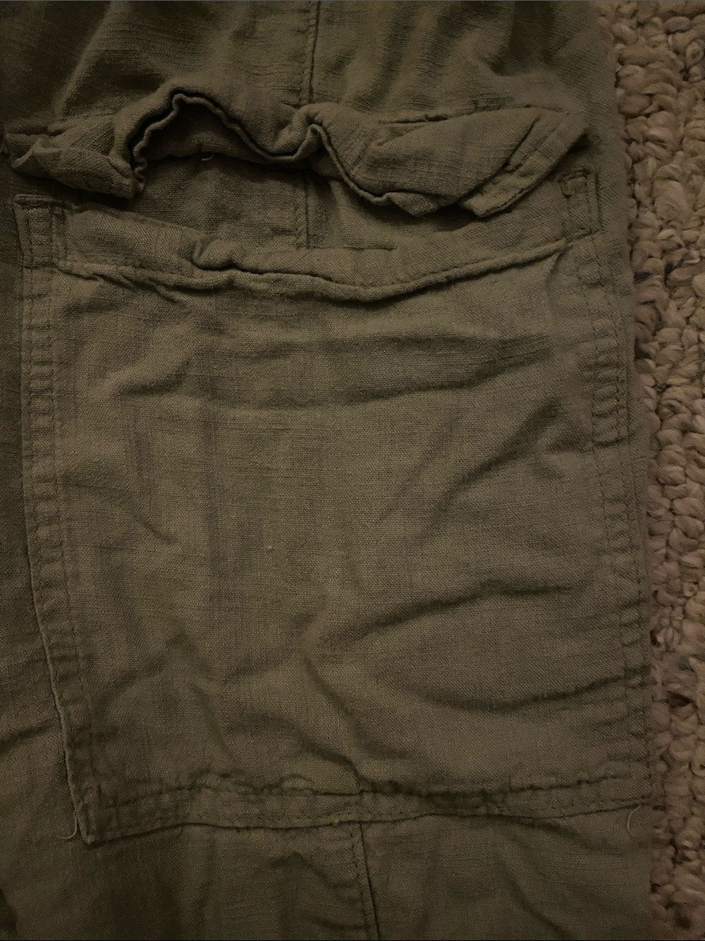 H&M Olive Green Wide-Leg Cargo Pants - Picture 4 of 7